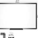 VIZ-PRO Magnetic Dry Erase White Board, 36 X 24 Inches, Black Aluminium Frame