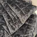 RECYCO Luxury Velvet Quilt Set King Size Bedding Sets, Ultra Soft Velvet Comforter Set, Lightweight Channel Box Stitch Oversized Bedspread Coverlet for All Season, with 2 Shams, Black