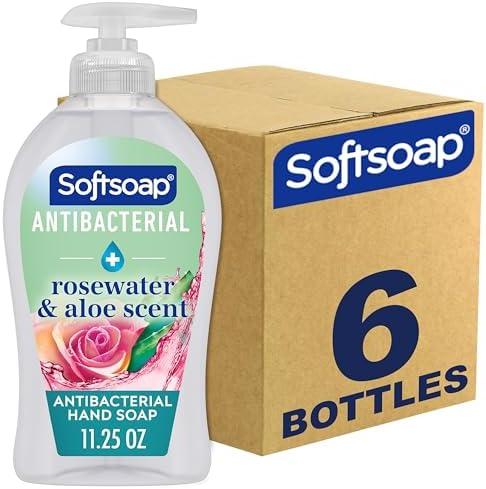 Softsoap Antibacterial Liquid Hand Soap, Sensitive Rosewater and Aloe scent Hand Soap, 11.25 Fl Oz (Pack of 6) Softsoap Antibacterial Liquid Hand Soap, Sensitive Rosewater and Aloe scent Hand Soap, 11.25 Fl Oz (Pack of 6)