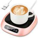 Coffee Mug Warmer, USB Cup Warmer for Desk with 3-Temp Touch Control, 10W Fast Heating Pad for Coffee Tea Milk, 8H Auto-Off, Fits Mugs & Milk Cartons 