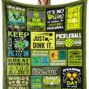 Pickleball Gifts, Pickleball Gifts for Women Men, Gift for Pickleballs Lovers, Funny Pickleballs Gift Blanket, Pickle-Ball Accessories Presents for Women Unique Blankets 50"X60"