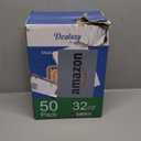 50 Pack (100-Piece) 32 oz Meal Prep Containers Reusable with Easy Open Lids, Sturdy Leakproof Food Safe, Microwave Freezer Dishwasher Safe, To Go Take Out Plastic Food Storage Pans with Lids, Black