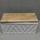 Set of 2 Paper Towel Dispenser Wall Mount, Paper Towel Holder Wall Mounted with Lid, Solid Wood Commercial C-Fold, Z-Fold, Trifold Hand Paper Towel Holder Hand Towel Holder for Bathroom Kitchen Decor