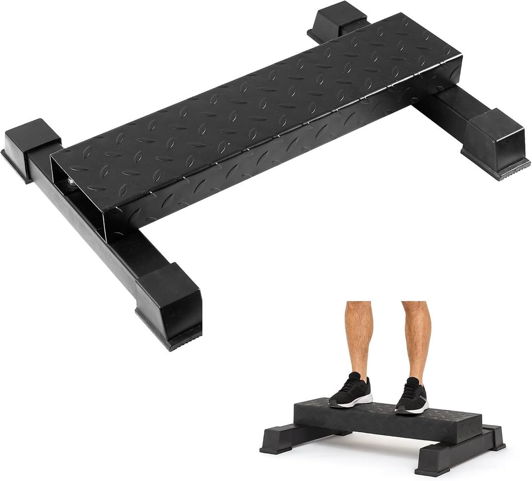 Steel Standing Calf Raise Platform, Anti-Slip Block for Leg&Squat