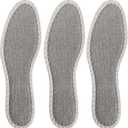 pedag Deo Fresh Natural Terry Cloth & Sisal Insoles, Handmade in Germany, Fully Washable, Perfect for Keeping Feet Dry and Fresh in The Summer, US W8 / EU 38, Grey, 3 Pair