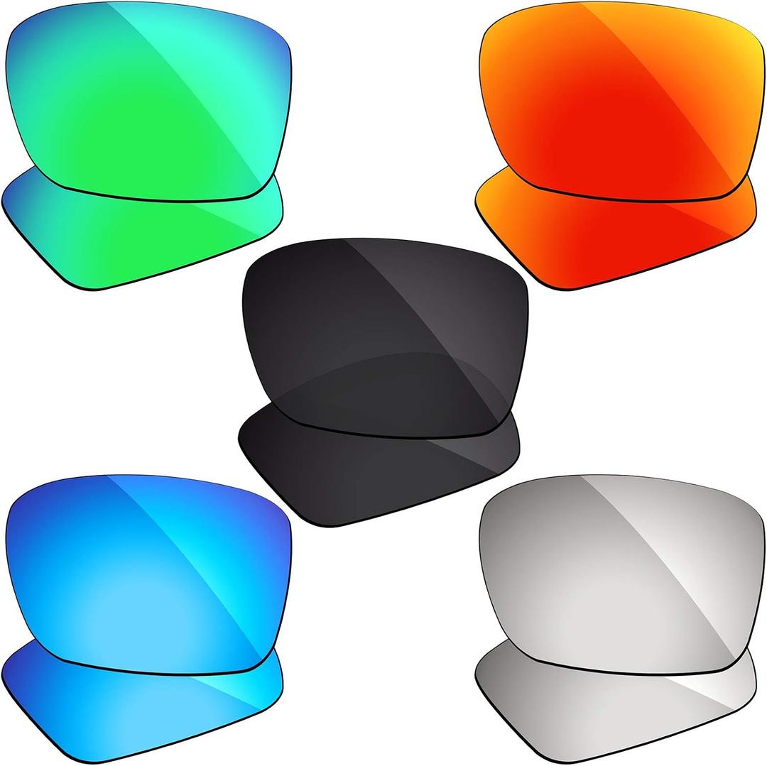 5 Pairs of Polarized Lenses Replacement Compatible with Oakley Sliver OO9262 Sunglasses - Combo Pack