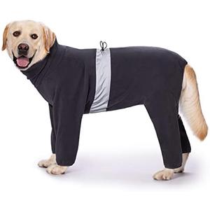 Miaododo Polar Fleece Dog Clothes Winter for Medium Large Dog Pajamas,Thermal Dog Jacket Onesies Jumpsuits Outfits,for Boy or Girl,Zipper on The Back (36, Dark Grey) Miaododo Polar Fleece Dog Clothes Winter for Medium Large Dog Pajamas,Thermal Dog Jacket Onesies Jumpsuits Outfits,for Boy or Girl,Zipper on The Back (36, Dark Grey)