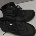 Mens Winter Barefoot Boots Insulated Warm  Fur Lined Minimalist Snow Shoes  Wide Toe Box + Drop Zero Sole (8, Black)