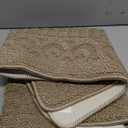 39x20inch Anti Fatigue Kitchen Rug Mats are Made of 100% Polypropylene Half Round Rug Cushion Specialized in Anti Slippery and Machine Washable,Beige