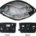 Sightor Nylon Handbag Organizer Insert - Purse Tote Shaper in Bag (Black, Medium)