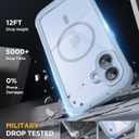 Miracase for iPhone 17 Case 6.3'', Full-Body Military Grade Drop Protection Outdoor Phone case with Built-in Glass Screen &Camera Control,Easy Installation,No Gap,Compatible with MagSafe,Light Blue