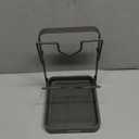 Kitchen Pot Lid Storage Rack, 2-Tier Lids Holder with Detachable Drip Tray While Cooking, Multifunctional Countertop Organizer for Cutting Boards, Ladles and Pan Covers (Grey)