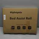 Bed Rails for Elderly Adults - ASTM Approved Adjustable Bed Cane with Non-Slip Ergonomic Handle & Storage Pocket, Bed Railings for Seniors Hold up to 350 LBS, Tool-Free