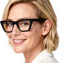 OCCI CHIARI Wide Reading Glasses Women Cat Eye Readers with Spring Hinge