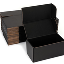 Shipping Boxes 7*5*2 Inch (25 Pack) - Black Corrugated Cardboard Boxes for Small Business, Ecommerce, Mailing & Packaging | Recyclable Gift & Storage Boxes