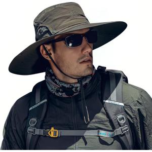 Cooltto L/XL/XXL Wide Brim Sun Hat UPF 50+, Waterproof & Breathable for Men, Women - for Fishing, Hiking, Camping & Traveling