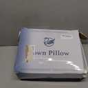 Shilucheng Canadian Goose Down Pillows Queen Size Set of 1, 900+ Fill Power Side Sleeper Pillow for Sleeping Neck Pain Relief,100% Cotton Shell 600 Thread Count Hotel Quality PillowsWhite,20" x 30"