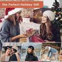 60% Cashmere Slouchy Beanie for Women, Knit Beanie Hat for Winter and Fall, Soft Warm Wool Slouch Winter Hats for Ladies (Black)