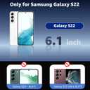 for Samsung Galaxy S22 Case Clear, Anti-Yellowing 6.1 Inches Slim Fit Heavy Duty Protection Wireless Charging Lightweight Shockproof Anti-Slip Transparent TPU and PC Back Protective Phone Cover