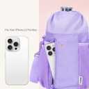 ECOHUB Water Bottle Holder with Strap, Full Coverage Stanley Cup 40/30 oz Tumbler, Insulated Water Bottle Carrier Bag with Back Safety Pocket, Crossbody Sling with Handle for Walking, Patent Pending (purple)