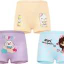 JackLoveBriefs Girls Cotton Underwear with 12 Packs Toddler Boyshort Panties (M)