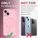CAPRARO Magnetic for iPhone 14 Case, [Compatible with MagSafe] [Full Camera Protection] Shockproof Protective Slim Translucent Matte Phone Case for iPhone 14 6.1'', Peach Pink
