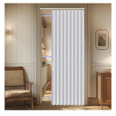 100% Blackout Accordion Doors Interior Magnetic Door Curtain Closet Door Curtain Invisible Applicable Bedroom Room Living Room Doorway （White 42" W x 78" L 1 Panel
