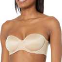 Bali Womens One Smooth U Strapless Bra, Ultimate Stay in Place, 7-Way Multiway Underwire Full Coverage Bra, Taupe, 36DDD US