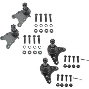 TRQ Front Driver & Passenger Side Upper & Lower Ball Joint Set Compatible with 2004-2012 Chevrolet Colorado GMC Canyon 2006 Isuzu i-280 2007-2008 i-290
