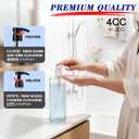 2 Packs 32-Ounce Clear Pump Bottle with Black Pump for Body Wash