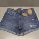 Levi's Women's Mid Length Shorts, Soft Clean White, 28