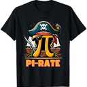 Funny 2024 Pi Day Math Teacher Pi-Rate Pi Symbol Men Women Kids T-Shirt Large
