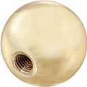 2 x Aspen Creative 24029-11, Sphere Finial for Lamp Shade, Steel in Brass Plated Finish, 1" Height, (1 Pack)