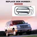 Ferding Exterior Outside Chrome Door Handle Rear Passenger Side Compatible with 1999-2007 Chevy Avalanche Silverado Suburban Tahoe, Cadillac Escalade, GMC Sierra Yukon 15745141 GM1520142 80552