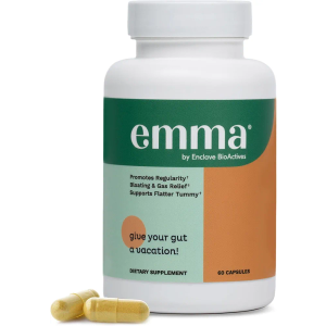 Emma Gut Health Doctors Endorsed Supplement - 60 Capsules - Relief from Gas and Bloating, Repairs Leaky Gut with Magnesium, Berberine, Vitamin D, Quercetin & More - Gut Health & Colon Cleanse Formula