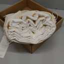 Double Stitch Cotton Tencel Duvet Cover - Queen Size Comforter Cover, Luxury & Soft Eucalyptus Lyocell Bedding Set for Hot Sleepers, Cooling, Smooth & Breathable, Button Closure, Cream, 90"x90"