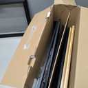 SNTD Bread Box for Kitchen Countertop, Airtight Homemade Bread Storage Container with Adjustable Vent Holes, Bamboo Cutting Board (Black, L)