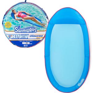 SwimWays Spring Float Premium Hammock Pool Lounger, Inflatable Pool Floats Adult with Fast Inflation for Ages 15 & Up, One Size