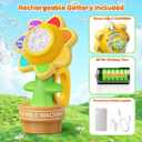 Yunaking Bubble Machine Wands Kids Toys: Remote Control Bubble Gun Rechargeable Bubbles LED Light Outdoor Toys for 3 4 5 6 7 8 Girl Boy Toddler Party Wedding, Gift for Birthday Easter Valentines Xmas