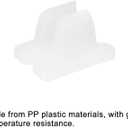 MECCANIXITY Waterproof LED Strip Mounting Clips Holder Mounting Bracket Support Fixing Clamps Fit 5mm to 6mm Silicone LED Strip Lighting, Translucent Pack of 50