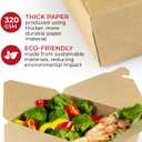 Chinese Takeout Storage Containers (60 Pack) 45oz - Kraft Brown Cardboard Paper Togo - Take Out Boxes -Biodegradable Eco To Go Food For Restaurants Catering Party