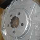 Front Brake Kit, Drilled & Slotted Brake Rotors and Pads Compatible with 2006-2023 Dodge Charger, 320mm (12.6in) Brake Disc, Geomet Coating