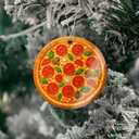 Christmas Ornament 2026  Funny Pizza Christmas Tree Ornament - Food Lover Gift for Men Women - Italian Kitchen Decor - Chef Ornaments - Cute Fast Food Holiday Decoration