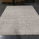 8x10 Area Rugs for Living Room, Stain Resistant Washable Rugs for Dining Room, Kitchen, Floral Vintage Non-Slip Thin Large Beige Rug