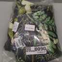 Black Green Area Carpet for Living Room 4x6 Area Rug for Bedroom,Botanical Print Throw Rug Indoor Rugs,Plant Leaf Printed Area Rugs Non Slip Soft Floor Carpets Mat for Dining Room,Office,Laundry