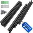 Heavy Duty Bottom Mount Drawer Slides, 265lb Full Extension Drawer Rails, 1640 Inch Cold Rolled Steel Ball Bearing Tracks for Under-Stair Storage, Deep Cabinets, Pantry & RV Systems (1 Pair 24 Inch)