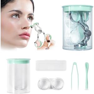 MUNLIT Contact Lens Applicator Tool  Eye Contact Removal Tweezers, Scleral Lens Inserter, Contact Lens Case, Contact Lens Eyelid Wearingtool for Travel