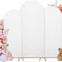 DREAHOTEXTIL Arch Covers,Arch Backdrop Stand Fitted Cover for Wedding Birthday Party Ceremony Banquet Decoration(7.2FT&6.6FT&6FT,White,Cover Only)