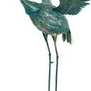 DREAMSOUL Heron Garden Statues 40.5 Inch Tall Crane Bird Statue, Standing Solar Outdoor Statues for Patio Pool Lawn Decoration