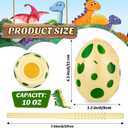 Maxcheck 12 Pcs Kids Dinosaur Party Favor Cups with Lids and Straws,10 oz Egg Dinosaur Cups for Birthday Decorations Dino Egg Theme Party Supplies for Boys Girls, 4.3 x 3.2 x 3.2 inches